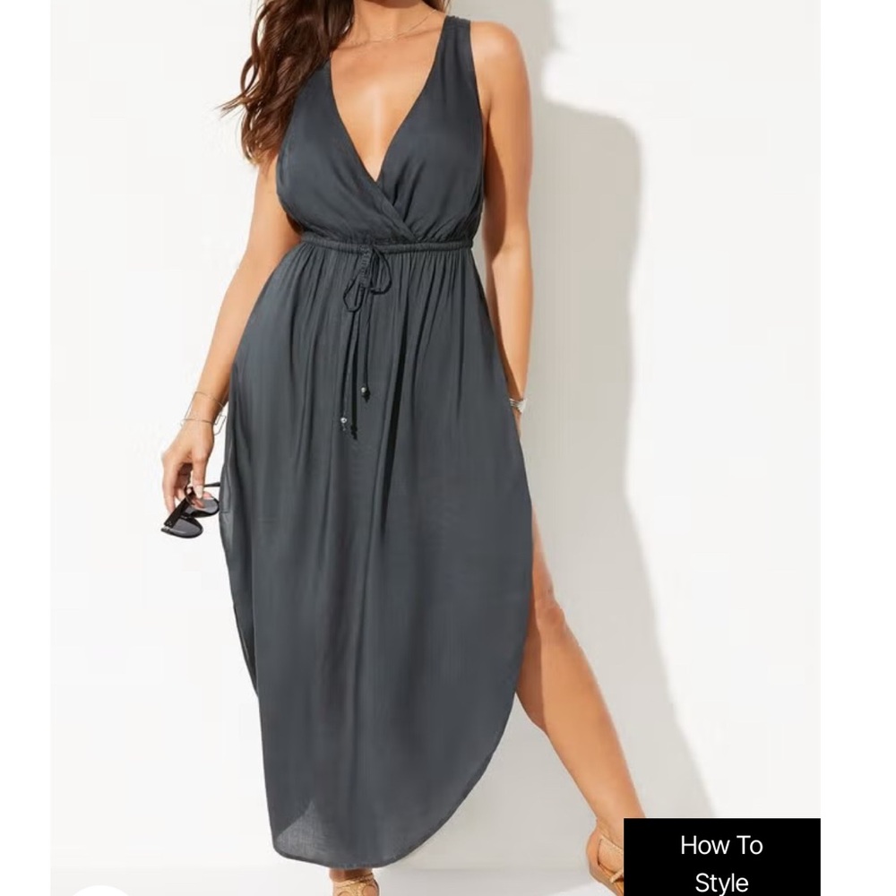 TENLEY SURPLICE COVER UP MAXI DRESS